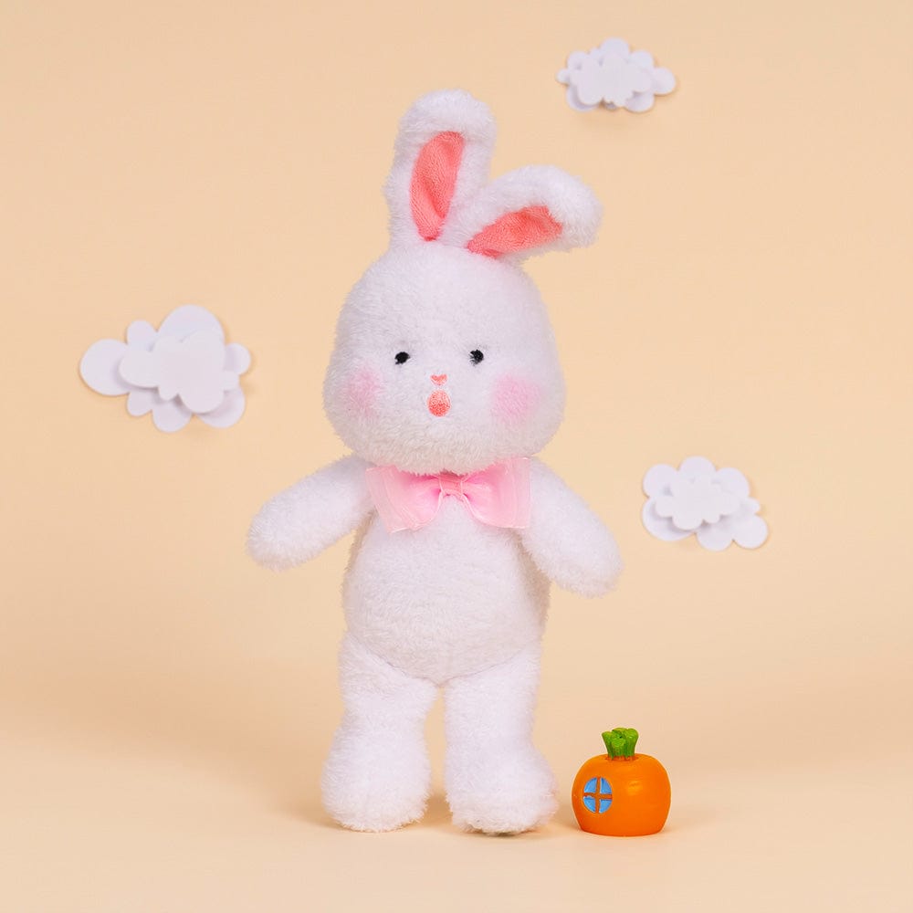 OUOZZZ Personalized Bunny Plush Baby Girl Doll & Felt Gift Bag Set