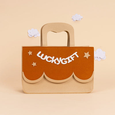 OUOZZZ Personalized Bunny Plush Baby Girl Doll & Felt Gift Bag Set