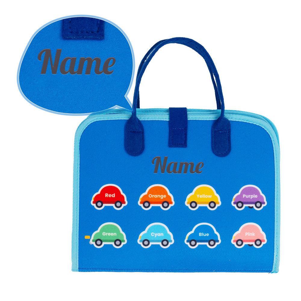 Personalized Car Theme Activities Learning Busy Board for 3-6 Years Old