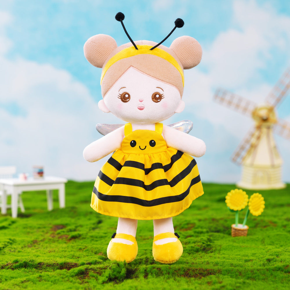 Personalized Yellow Bee Plush Baby Girl Doll