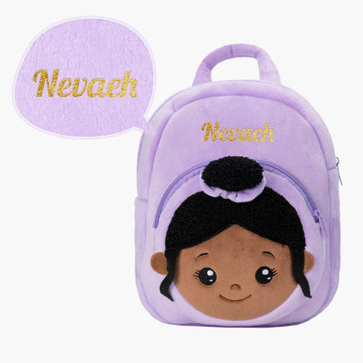 OUOZZZ Personalized Purple Deep Skin Tone Nevaeh Backpack Purple