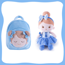 Load image into Gallery viewer, OUOZZZ Personalized Plush Doll and Optional Backpack A- Ballerina💙 / Gift Set With Backpack